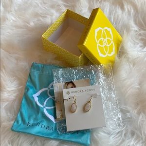 NWT Kendra Scott Iridescent Drusy Earrings